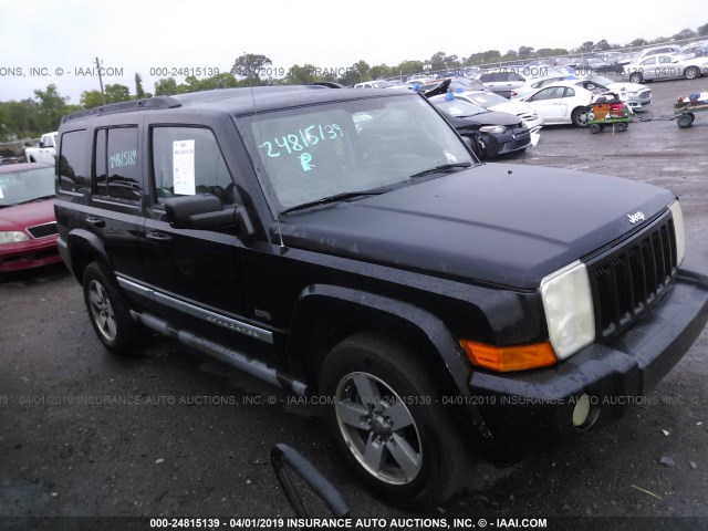1J8HH48K16C353470 - 2006 JEEP COMMANDER BLACK photo 1