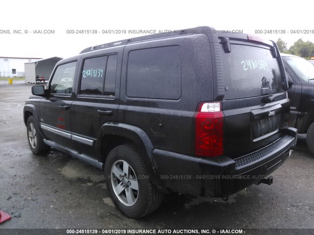1J8HH48K16C353470 - 2006 JEEP COMMANDER BLACK photo 3