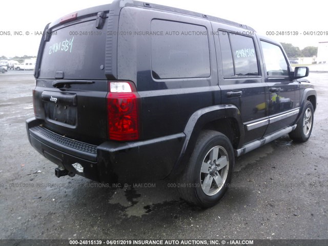 1J8HH48K16C353470 - 2006 JEEP COMMANDER BLACK photo 4
