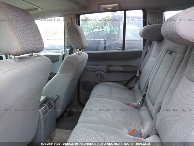 1J8HH48K16C353470 - 2006 JEEP COMMANDER BLACK photo 8