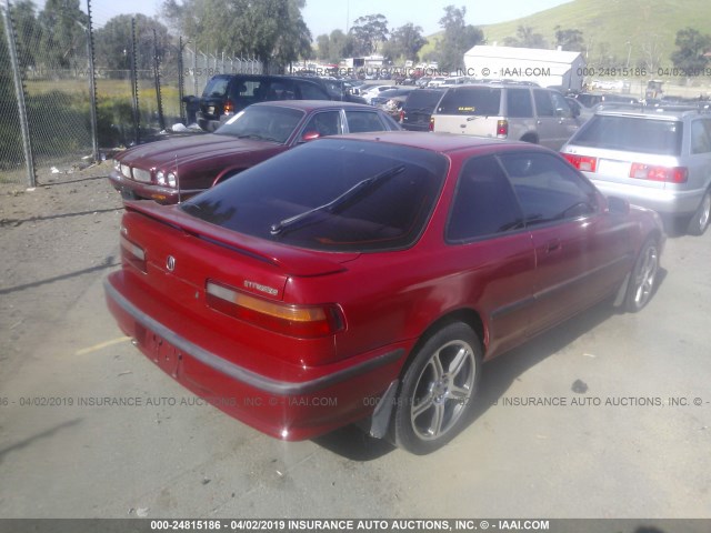 JH4DA9459NS021349 - 1992 ACURA INTEGRA LS RED photo 4