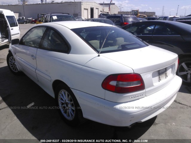 YV1NK56D5YJ016914 - 2000 VOLVO C70 TURBO WHITE photo 3