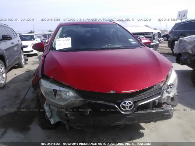 5YFBURHE0EP034258 - 2014 TOYOTA COROLLA L/LE/LE PLS/PRM/S/S PLS RED photo 6