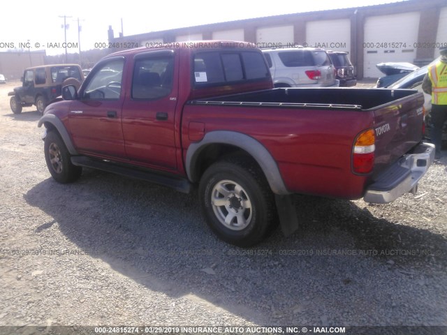 5TEGN92NX1Z844528 - 2001 TOYOTA TACOMA DOUBLE CAB PRERUNNER RED photo 3