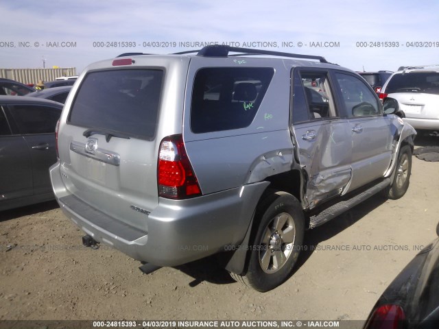 JTEZU14R860076547 - 2006 TOYOTA 4RUNNER SR5/SPORT SILVER photo 4