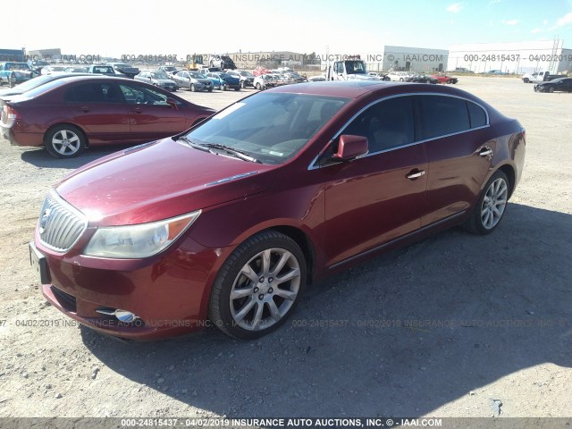 1G4GE5GV0AF289700 - 2010 BUICK LACROSSE CXS RED photo 2