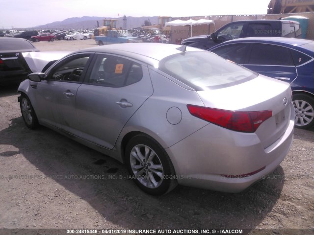 KNAGN4A70B5078364 - 2011 KIA OPTIMA EX/SX SILVER photo 3