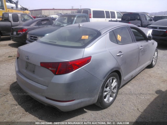 KNAGN4A70B5078364 - 2011 KIA OPTIMA EX/SX SILVER photo 4