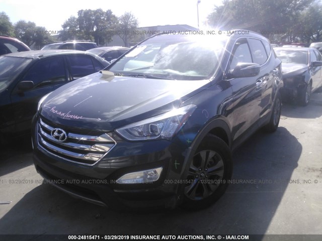 5XYZU3LB1EG189902 - 2014 HYUNDAI SANTA FE SPORT  GRAY photo 2