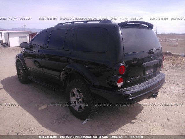 1D4HB58D14F240679 - 2004 DODGE DURANGO LIMITED BLACK photo 3