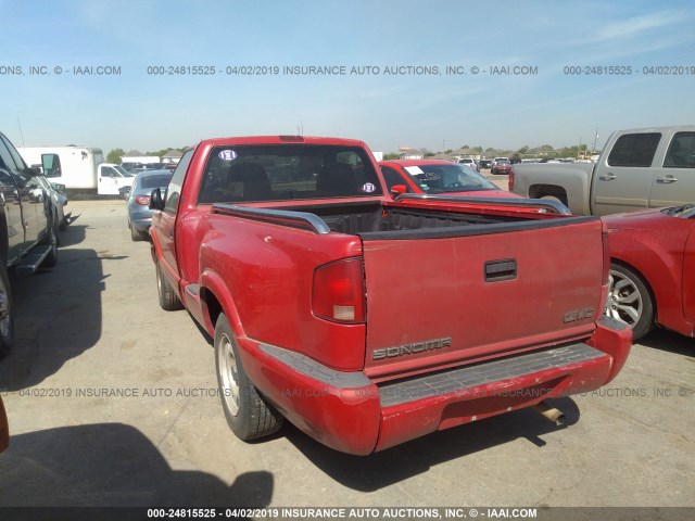 1GTCS14X4W8517025 - 1998 GMC SONOMA RED photo 3