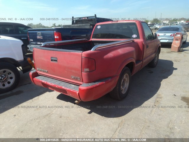 1GTCS14X4W8517025 - 1998 GMC SONOMA RED photo 4