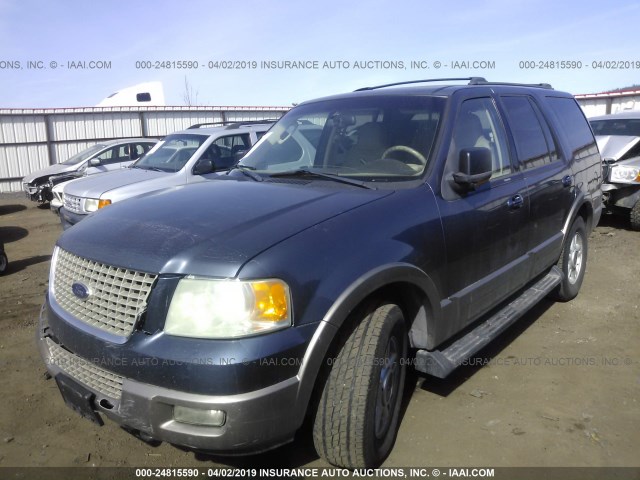 1FMFU18L73LA29190 - 2003 FORD EXPEDITION EDDIE BAUER BLUE photo 2