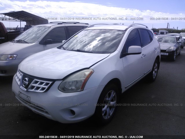 JN8AS5MT5BW181648 - 2011 NISSAN ROGUE S/SV/KROM WHITE photo 2