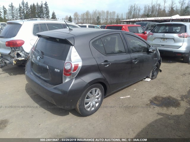 JTDKDTB3XE1559627 - 2014 TOYOTA PRIUS C GRAY photo 4