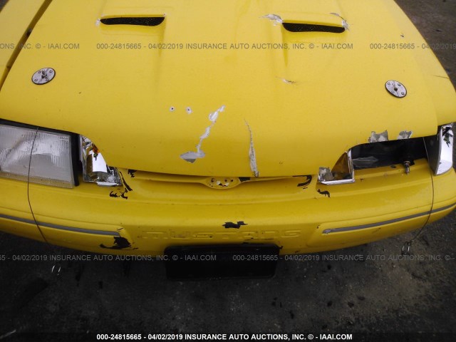 1FACP44E3PF157279 - 1993 FORD MUSTANG LX YELLOW photo 6