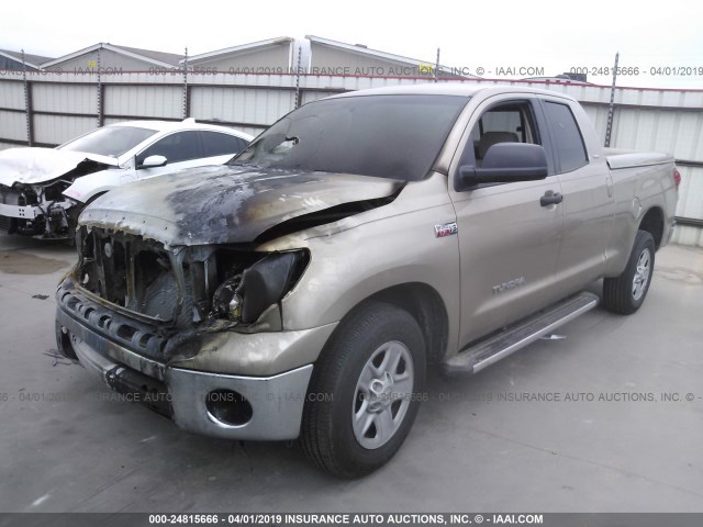 5TFRV54147X005048 - 2007 TOYOTA TUNDRA DOUBLE CAB SR5 TAN photo 2