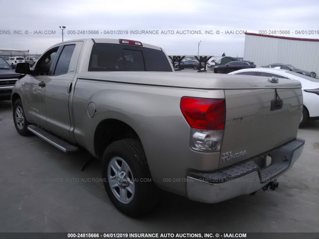 5TFRV54147X005048 - 2007 TOYOTA TUNDRA DOUBLE CAB SR5 TAN photo 3