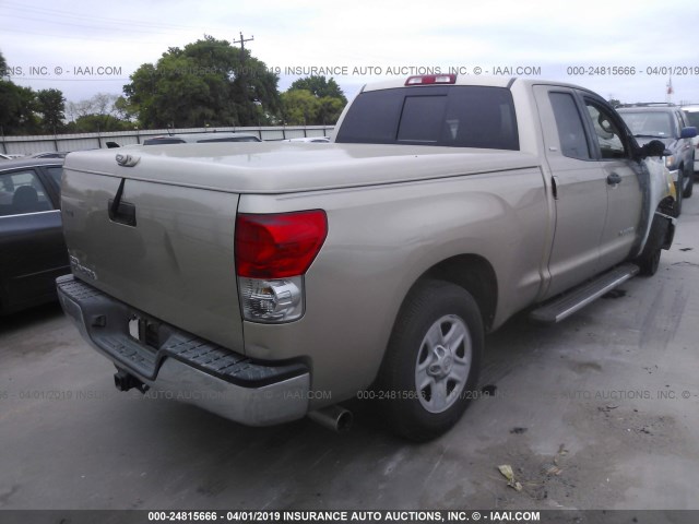 5TFRV54147X005048 - 2007 TOYOTA TUNDRA DOUBLE CAB SR5 TAN photo 4