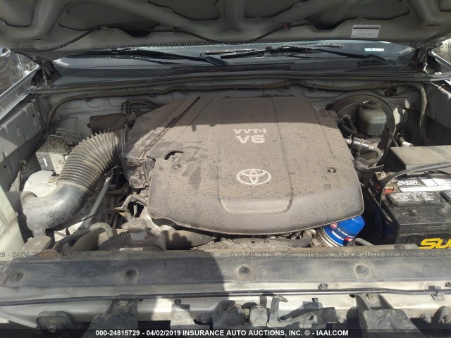 5TETU62N86Z218483 - 2006 TOYOTA TACOMA PRERUNNER ACCESS CAB SILVER photo 10