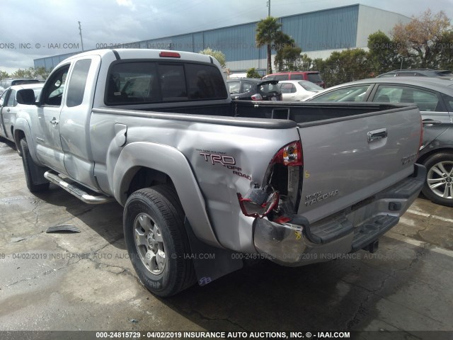 5TETU62N86Z218483 - 2006 TOYOTA TACOMA PRERUNNER ACCESS CAB SILVER photo 3