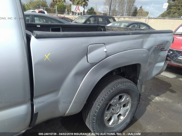 5TETU62N86Z218483 - 2006 TOYOTA TACOMA PRERUNNER ACCESS CAB SILVER photo 6