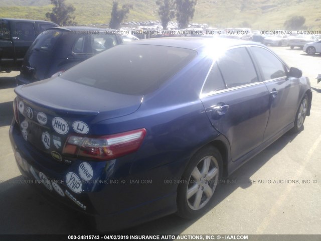 4T1BE46K97U037640 - 2007 TOYOTA CAMRY NEW GENERAT CE/LE/XLE/SE BLUE photo 4