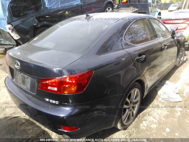 JTHBK262082068224 - 2008 LEXUS IS 250 BLACK photo 4