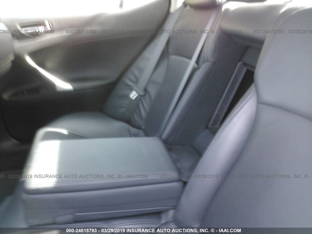 JTHBK262082068224 - 2008 LEXUS IS 250 BLACK photo 8