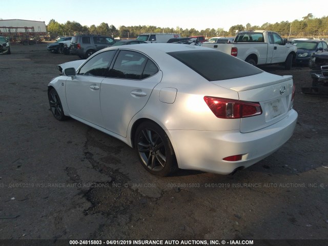 JTHBF5C20D5192402 - 2013 LEXUS IS 250 WHITE photo 3