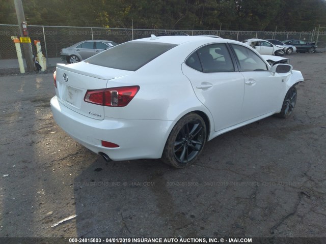 JTHBF5C20D5192402 - 2013 LEXUS IS 250 WHITE photo 4