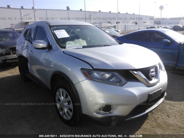 5N1AT2MV0EC859734 - 2014 NISSAN ROGUE S/SL/SV SILVER photo 1