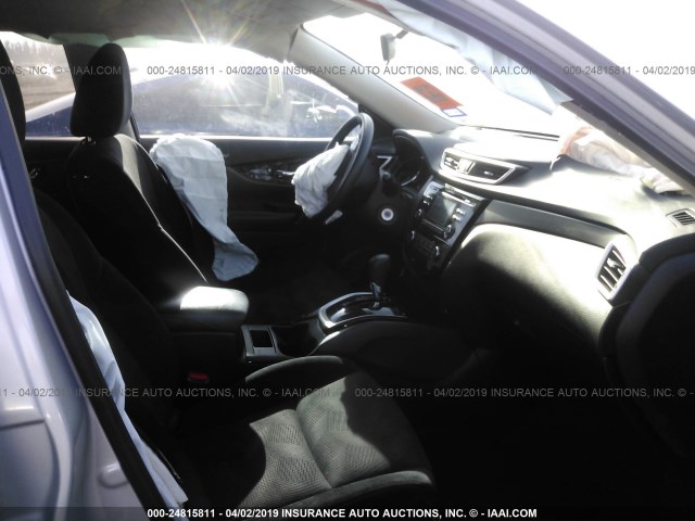 5N1AT2MV0EC859734 - 2014 NISSAN ROGUE S/SL/SV SILVER photo 5