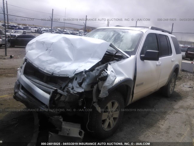 1FMEU73E97UA88443 - 2007 FORD EXPLORER XLT WHITE photo 2