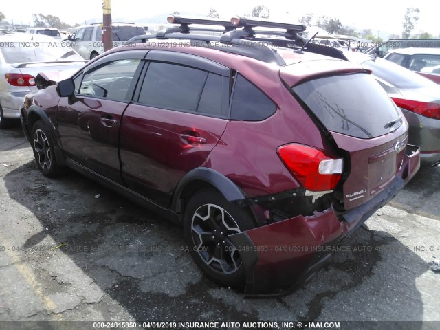 JF2GPACC3D1856674 - 2013 SUBARU XV CROSSTREK 2.0 PREMIUM MAROON photo 3