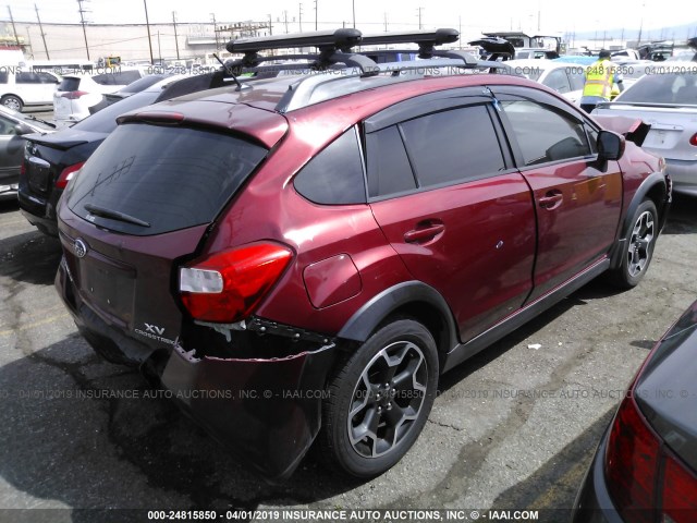 JF2GPACC3D1856674 - 2013 SUBARU XV CROSSTREK 2.0 PREMIUM MAROON photo 4