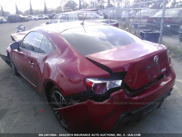 JF1ZNAA16E8710251 - 2014 TOYOTA SCION FR-S RED photo 3