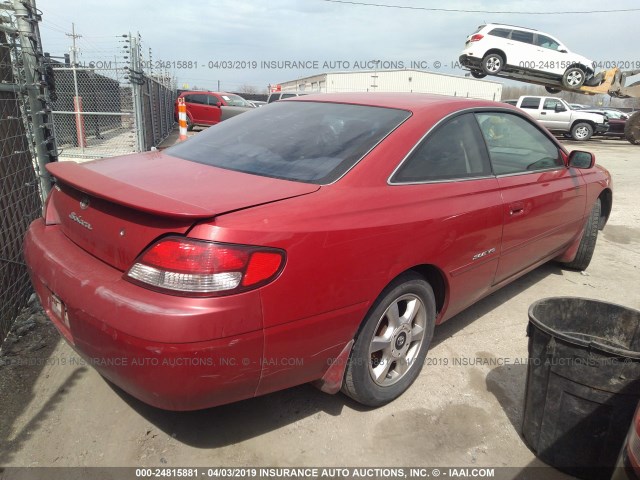 2T1CF22P6XC103229 - 1999 TOYOTA CAMRY SOLARA SE/SLE RED photo 4