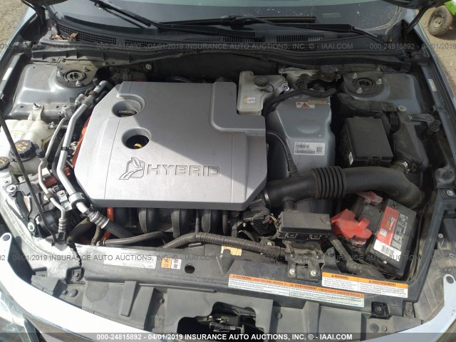 3FADP0L34AR309089 - 2010 FORD FUSION HYBRID GRAY photo 10