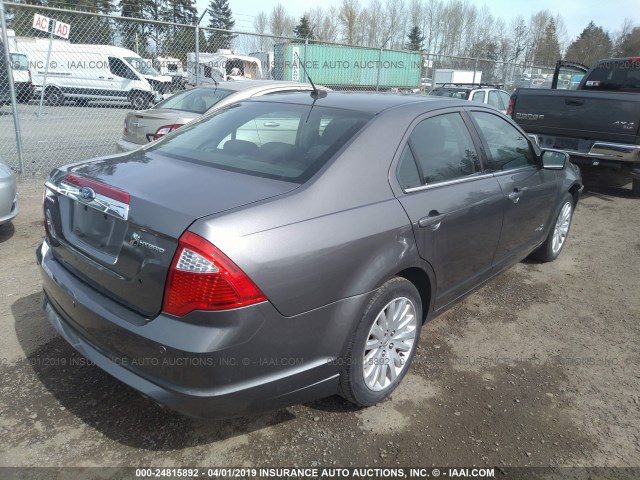 3FADP0L34AR309089 - 2010 FORD FUSION HYBRID GRAY photo 4