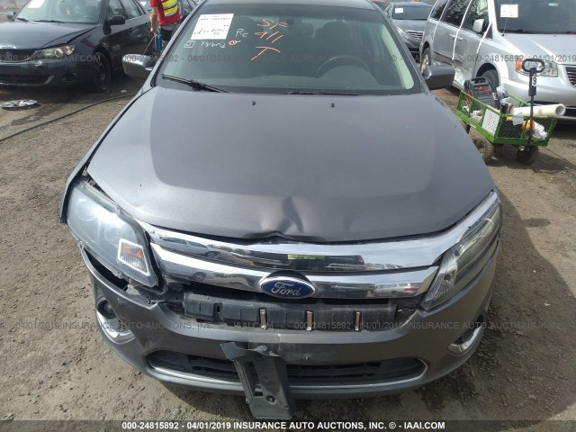 3FADP0L34AR309089 - 2010 FORD FUSION HYBRID GRAY photo 6