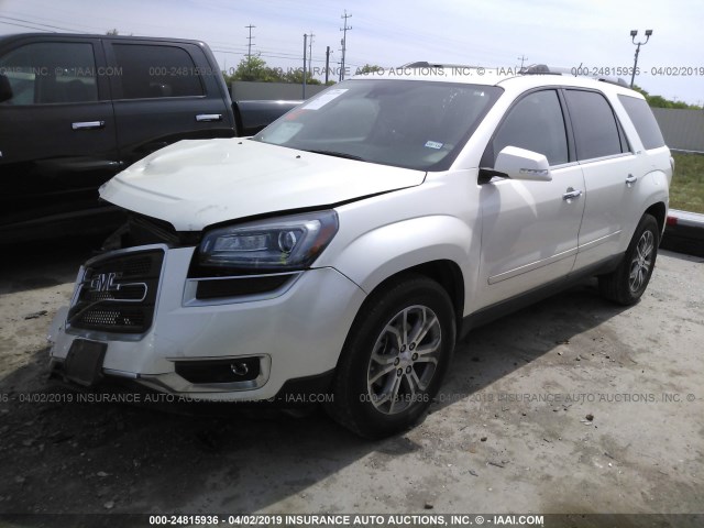 1GKKRSKD0FJ325149 - 2015 GMC ACADIA SLT-2 WHITE photo 2