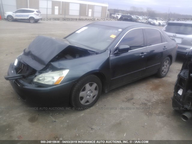 1HGCM564X5A071184 - 2005 HONDA ACCORD LX GRAY photo 2