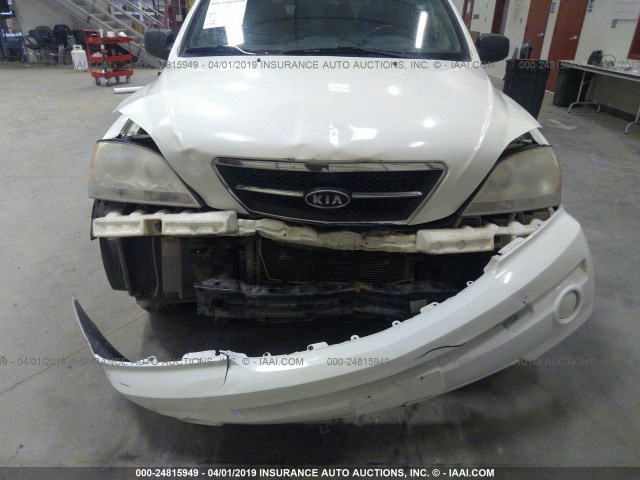 KNDJD733065535980 - 2006 KIA SORENTO EX/LX WHITE photo 6