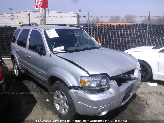 1FMCU49H77KB18574 - 2007 FORD ESCAPE HEV SILVER photo 1