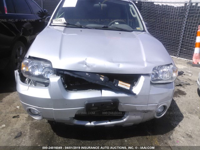 1FMCU49H77KB18574 - 2007 FORD ESCAPE HEV SILVER photo 6