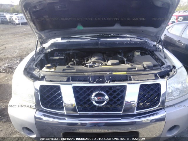 1N6BA06A47N243133 - 2007 NISSAN TITAN XE/SE/LE SILVER photo 10