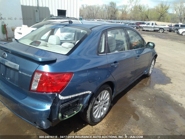 JF1GE61608H500989 - 2008 SUBARU IMPREZA 2.5I BLUE photo 4