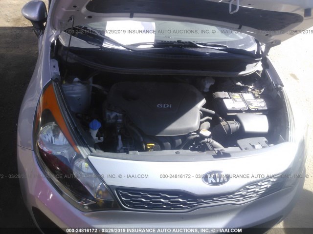 KNADM5A37D6313266 - 2013 KIA RIO LX GRAY photo 10