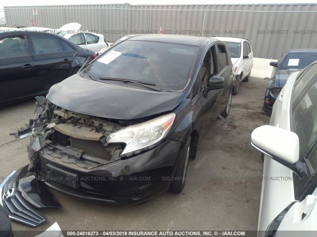 3N1CE2CP2EL405597 - 2014 NISSAN VERSA NOTE S/S PLUS/SV/SL BLACK photo 2